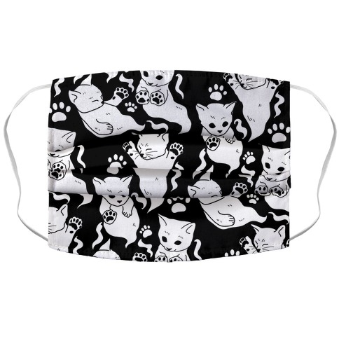 Ghost Kittens Pattern Accordion Face Mask