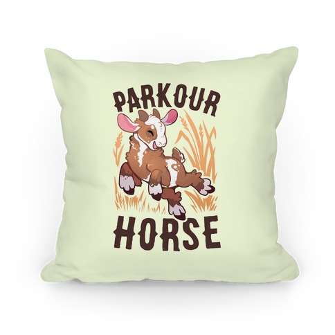 Parkour Horse Pillow