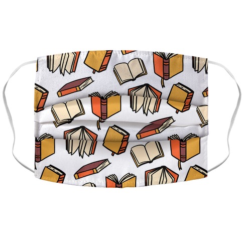 Book Reading Pattern Accordion Face Mask