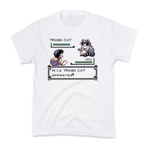 Wild Trash Cat Appears! Kids T-Shirt