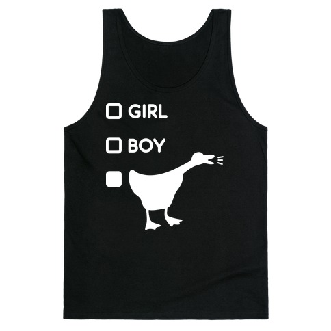Girl Boy Goose Gender Tank Top
