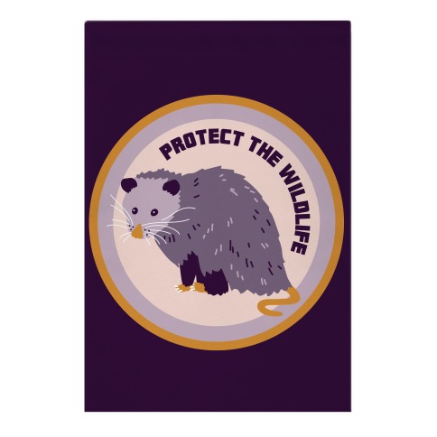 Protect the Wildlife (Opossum) Garden Flag