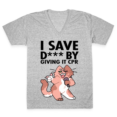 Misery x CPR x Eat Em Up CPR Cat V-Neck Tee Shirt