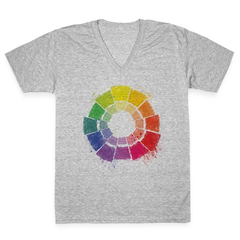 Artists Color Wheel V-Neck Tee Shirt
