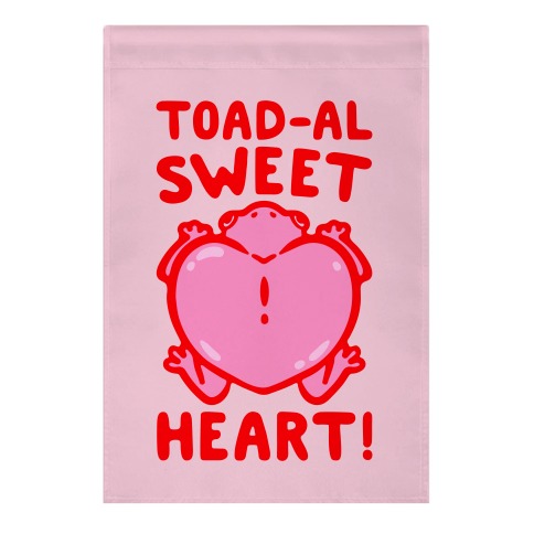 Toad-al Sweet Heart Garden Flag