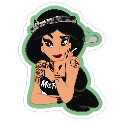Punk Rock Princess Parody Die Cut Sticker