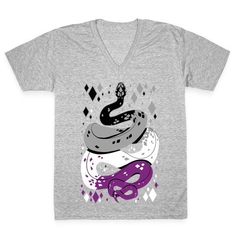 Pride Snakes: Ace V-Neck Tee Shirt