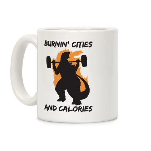 Burnin' Cities And Calories Kaiju Coffee Mug