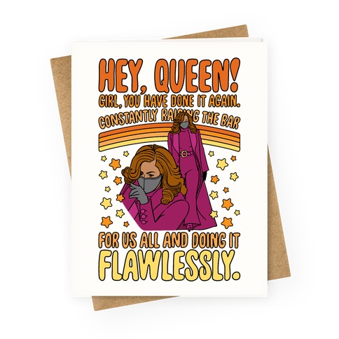 Hey Queen Michelle Obama Inauguration Greeting Card
