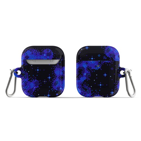 Pixelated Blue Nebula AirPod Case
