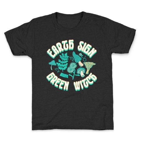 Earth Sign Green Witch Kids T-Shirt