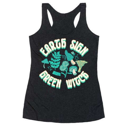 Earth Sign Green Witch Racerback Tank Top