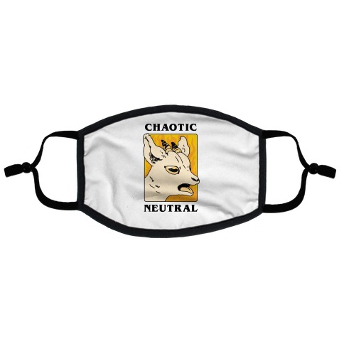 Chaotic Neutral Goat Flat Face Mask