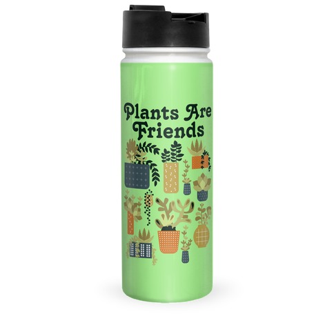Plants Are Friends Retro Travel Mug
