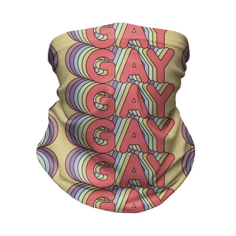 Gay Retro Rainbow Neck Gaiter