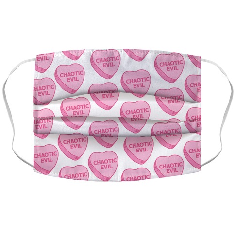 Chaotic Evil Candy Heart Accordion Face Mask