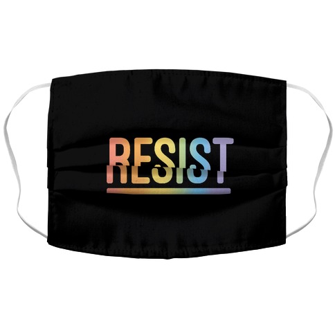 Rainbow Resist  Accordion Face Mask