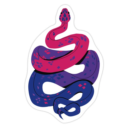 Pride Snakes: bi Die Cut Sticker