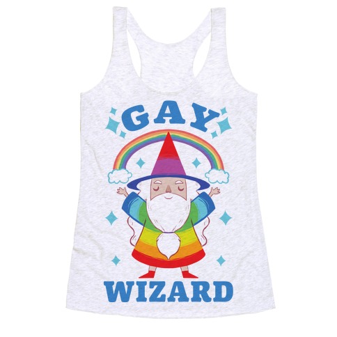 Gay Wizard Racerback Tank Top