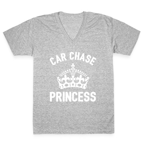 Car Chase Princess V-Neck Tee Shirt