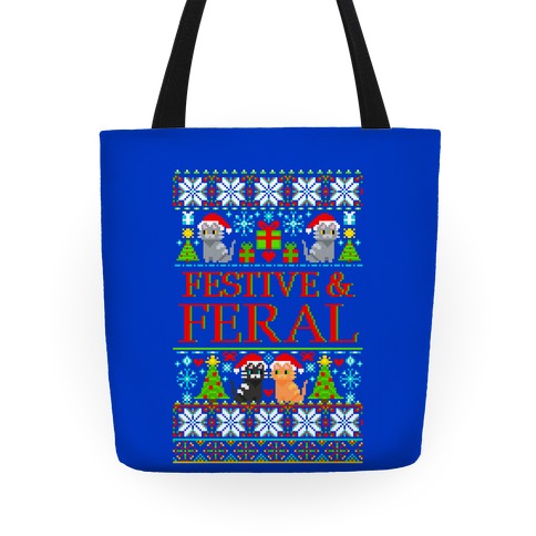 Festive and Feral Sweater Pattern Tote