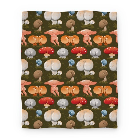 Butt Mushroom Pattern Blanket