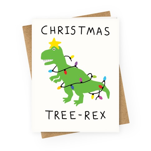 Christmas Tree Rex Greeting Card