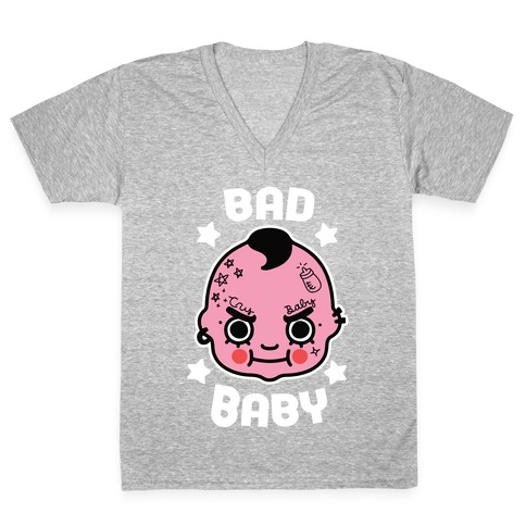Bad Baby V-Neck Tee Shirt