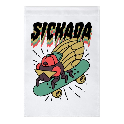 SICKada Cicada Garden Flag
