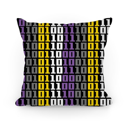 Non-Binary Code Pillow