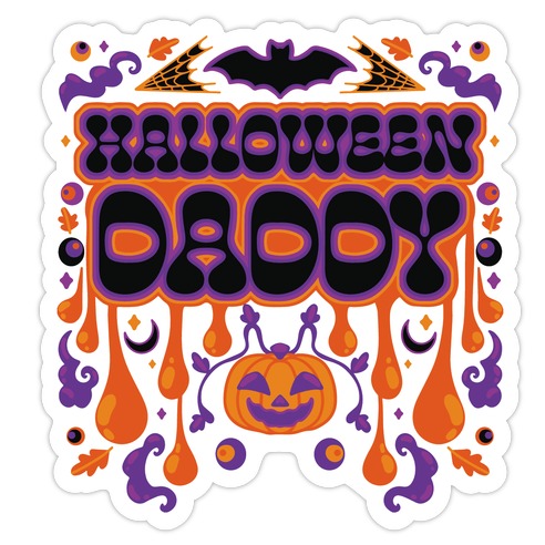 Retro Halloween Daddy Die Cut Sticker