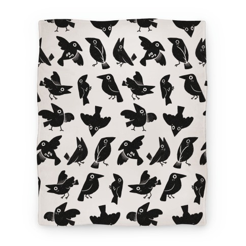 Cute Crow Pattern Blanket