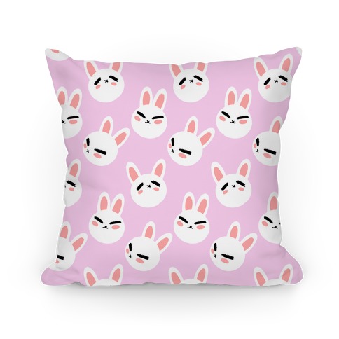 BunBun Pattern Pink Pillow