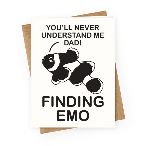 Finding Emo Greeting Card