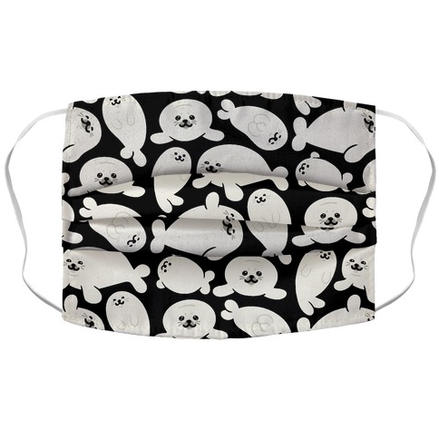 Baby Seals Pattern Study Accordion Face Mask