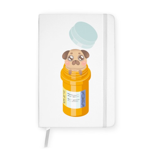 Antidepressant Pug Pill Notebook