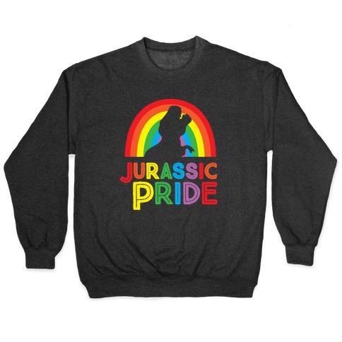 Jurassic Pride Parody White Print Pullovers | LookHUMAN