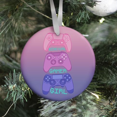 Bisexual Gamer Girl Ornament
