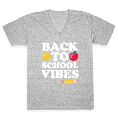 Back to School Vibes V-Neck Tee Shirt