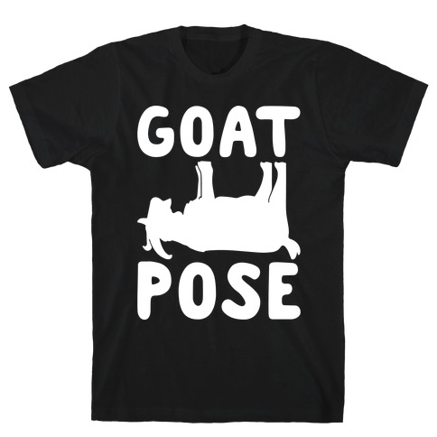 Goat Pose White Print T-Shirt