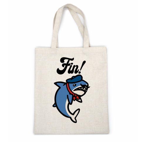 Fin French Shark Parody Casual Tote