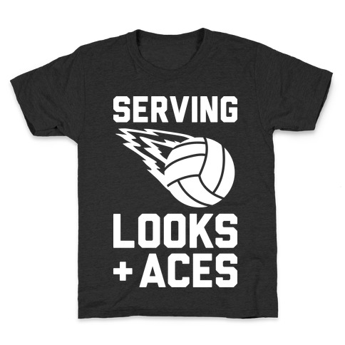 Serving Looks And Aces Volleyball Kids T-Shirt