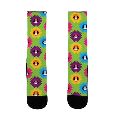 Happy Flower Pattern Sock