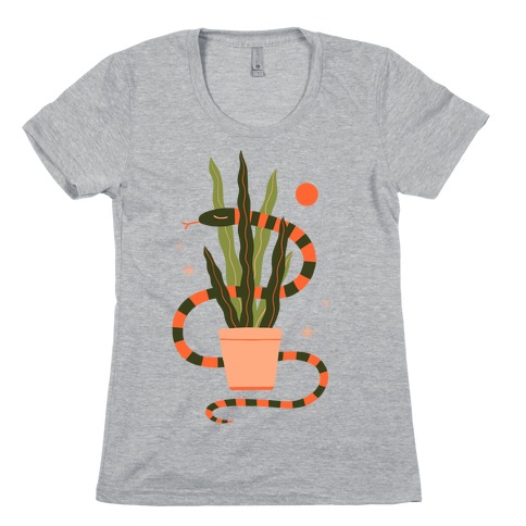 Snake in a Snake Plant Womens T-Shirt