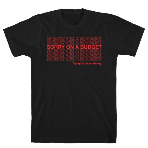 Sorry On A Budget Parody T-Shirt