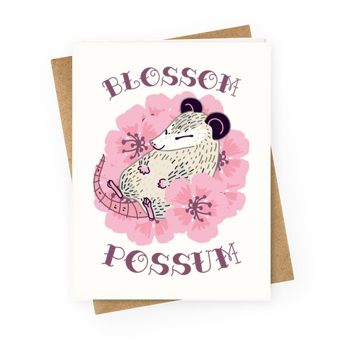 Blossom Possum Greeting Card