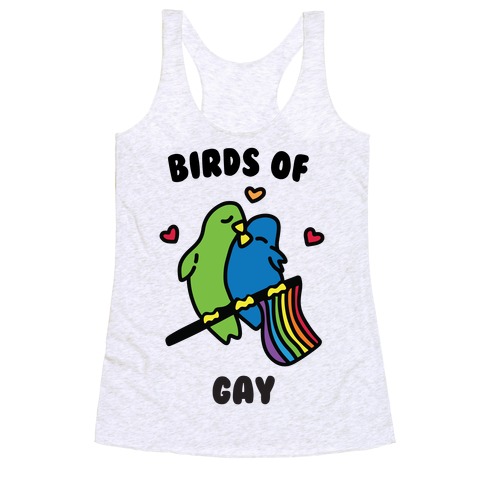 Birds of Gay Racerback Tank Top