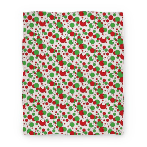 Red And Green Holiday Confetti Blanket