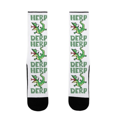 Herp Derp Derpy Lizard Sock