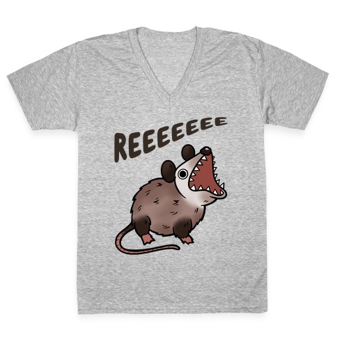 Reeeeeee Possum V-Neck Tee Shirt